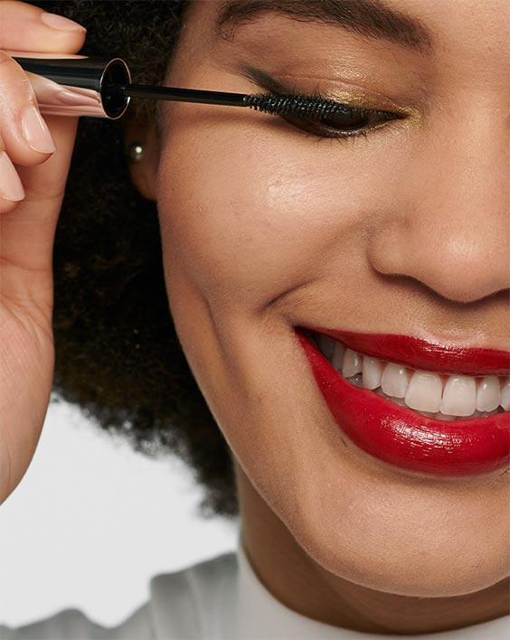 Bold lips love lush lashes.