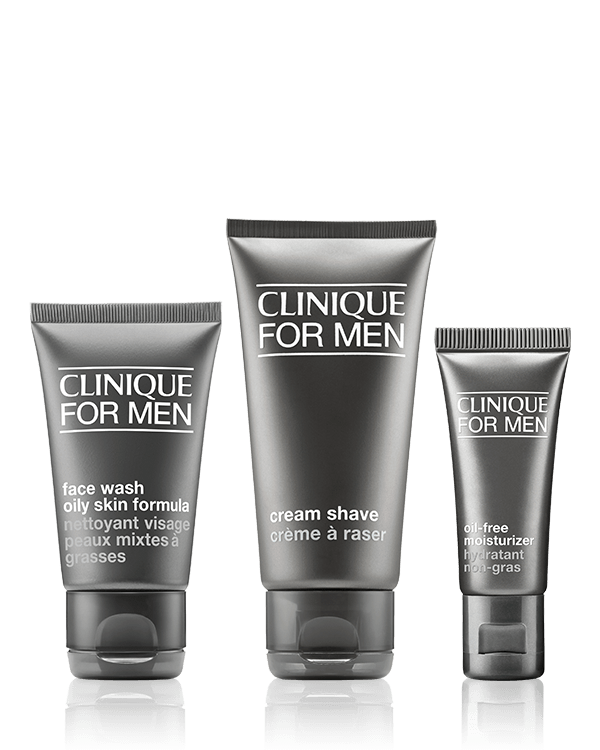Clinique For Men™ Starter Kit – Daily Oil Control, A travel-friendly trio of daily face products for men with oilier skins.