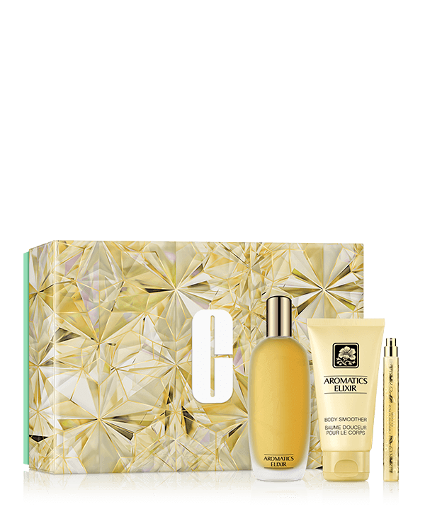 Aromatics Elixir Riches Fragrance Set, An exclusive fragrance trio for head-to-toe intrigue. Worth $289.