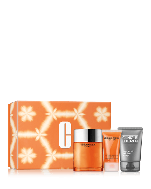 Happy For Him, A fresh fragrance and grooming set for men. $191 value.