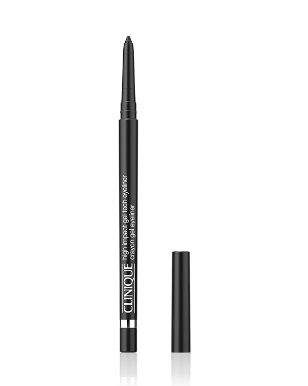 High Impact™ Gel Tech Liner Intense Black, Ultra-pigmented gel eyeliner glides on smoothly and stays put. 24hr wear on lids, 12hr wear on waterline.