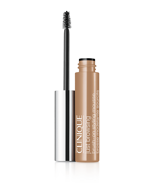 Just Browsing Brush-On Styling Mousse, 16-hour long-wearing brow mousse tints, tames, fills-in even the sparsest brows.