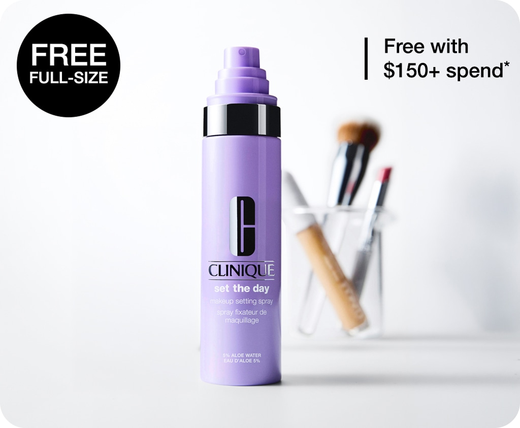Receive a free Set The Day™ Makeup Setting Spray when you spend $150+*