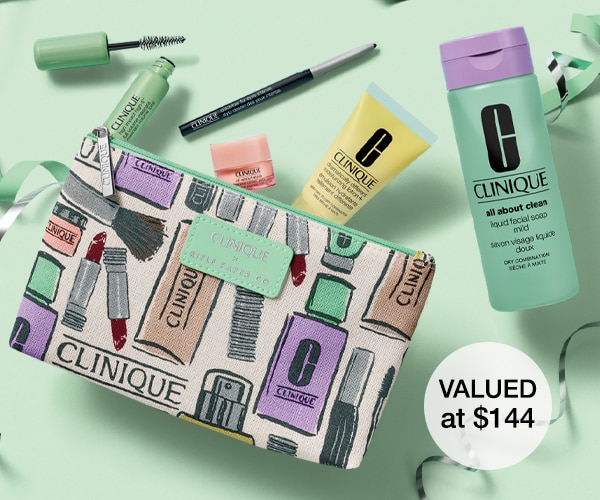Free 6-piece gift when you spend $75 or more*. ​